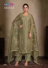 Ahanaa By Vipul Catonic Silk Organza Designer Salwar Suits
